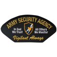 thumbnail image 1 of Black Army Security Agency Hat Sew or Iron on Patch, 1 of 2