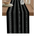Black Arrow Stripes Texture Table Runner Wedding Holiday Party Dining