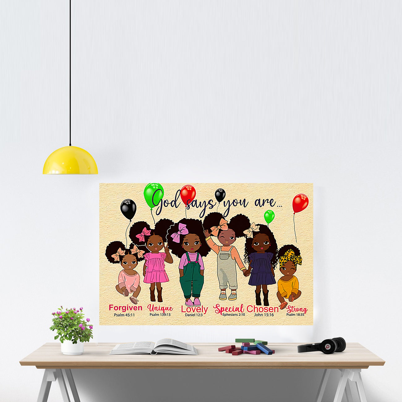 Black Art Baby God Says You Are Poster Black Queen African American ...