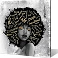 Black Art Paintings for Wall Afro Woman African American Portrait Wall