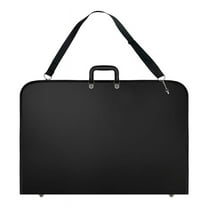 Black Art Portfolio Case Artist Carrying Portfolios with Shoulder Strap (19X14.7X1.5 Inches)