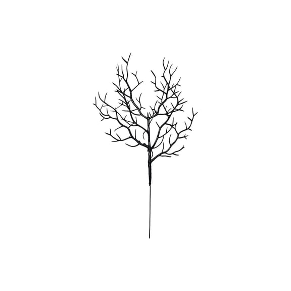 Black Artificial Bare Branches, 26cm Plastic Halloween Twig Stems, Fake Dry Branch Picks for Vase Fillers, Gothic Halloween Table Centerpiece Home Party Decorations