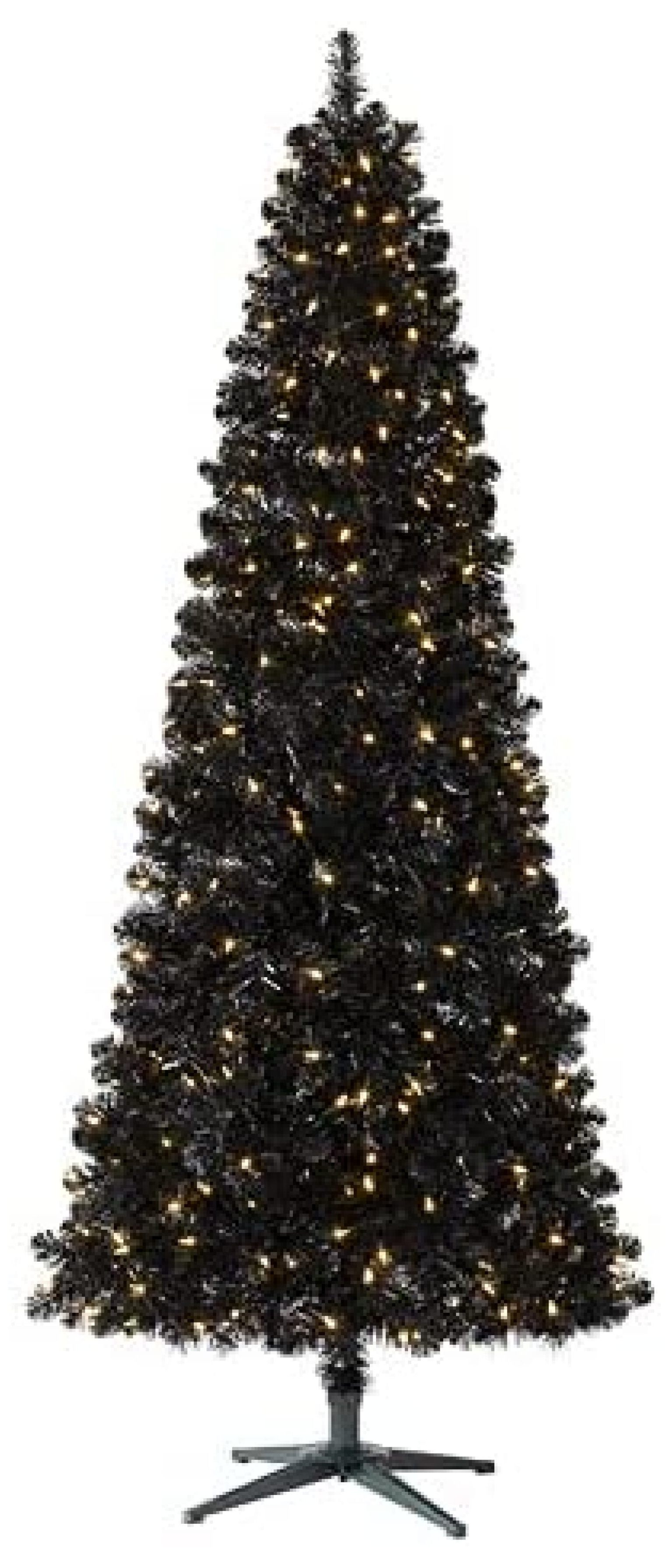 Black Artificial Christmas Tree Black Tree 7 ft Prelit 350 LED
