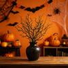 Black Artificial Dead Tree Branches 10", Halloween Plastic Spooky Twigs, Gothic Centerpiece Vase Fillers for Party, Wedding & Home Décor