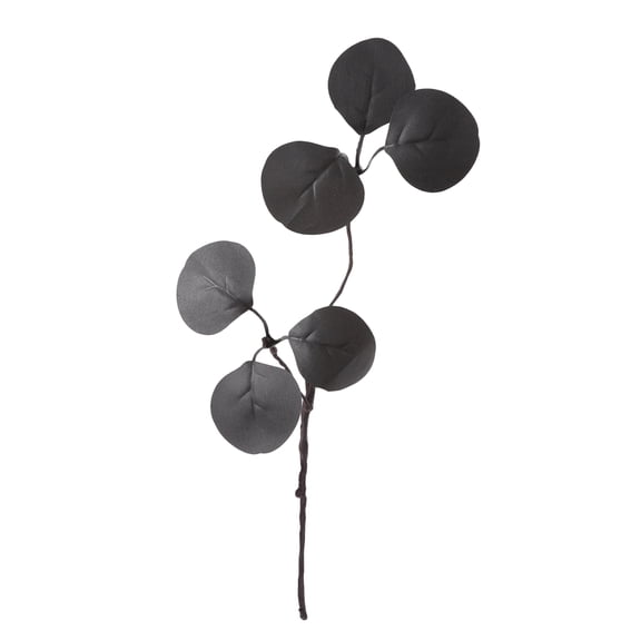 Black Artificial Maple Leaf Branches Fall Decorations for Home Dark Aesthetic Fake Stem Vase Arrangement Halloween Decor Indoor Spooky Holiday Decoration 22Cm Single Branch