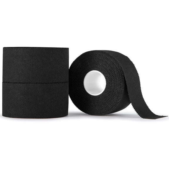 Black Athletic Sports Tape 3 Pack - 3.8cm*10m Athletic Tape Easy to Tear and No Sticky Residue Ankle Wrist Tape for Climb Boxing Black 3.8cm*10m - 3 Rolls