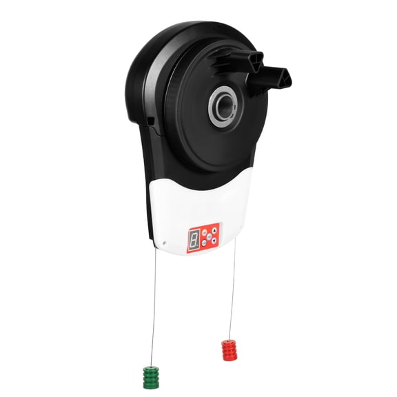 Black Auto Electric Garage Roll Up Roller Door Opener 24V DC Motor Rolling+2 Remotes 100W 15.75x11.81x7"