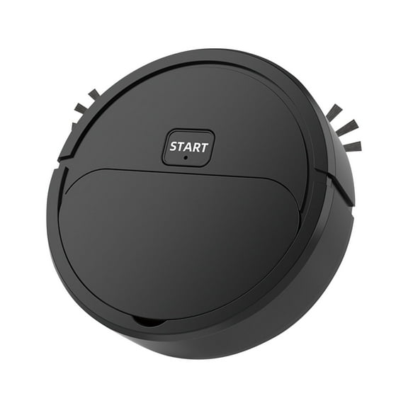Black Automatic Mini Sweeping Robot With Mop Suction Three-In-One Cleaning Machine Plastic Household Vacuum Cleaner Gadget For Home Cleaning Black