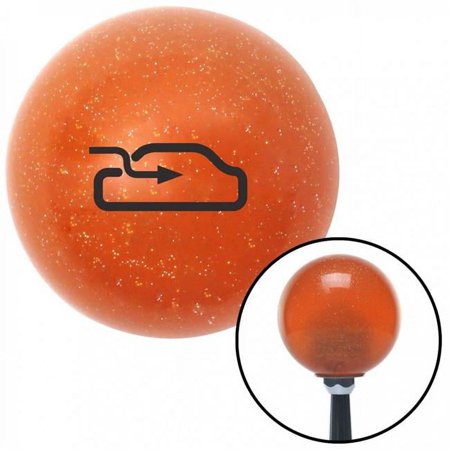 Black Automotive Air Fresh Orange Metal Flake Shift Knob with M16 x 1.5 Insert Brody