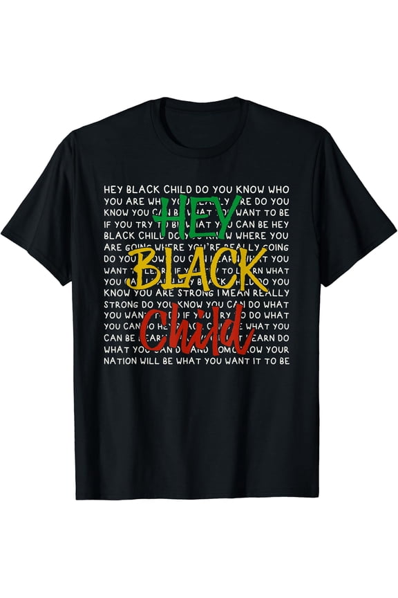 Black BHM History Afro Boys Girls T-shirt