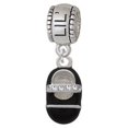 thumbnail image 1 of Black Baby Shoe with Crystal Strap - Lil Sister Charm Bead, 1 of 1