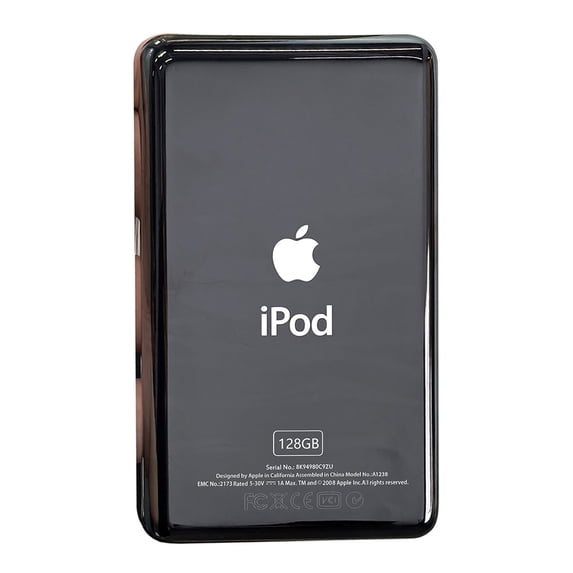 Black Back Plate Apple iPod Classic 6th 7th Housing Rear Thin Cover 128GB Rear