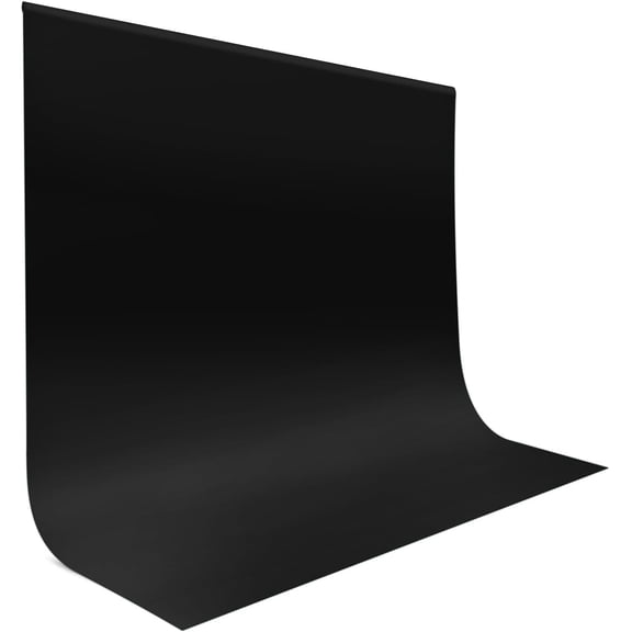 Black Backdrop 10 X 10 Ft, Solid Black Photo Backdrop, High Density Polyester Fabric Pure Black Backdrop Curtain Screen, Collapsible Seamless Black Background for Photoshoot Party Video Studio