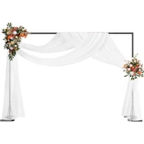 Black Backdrop Banner Stand 10x7 FT,Square Wedding Arch Balloon Metal Frame,Heavy Duty Background Stand Kit,Adjustable Photo Backdrop Stand for for Parties Birthday Video Studio