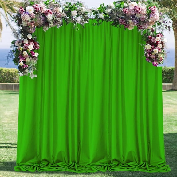 Black Backdrop Curtain for Party, Background Drapes Panels with Rod Pocket, Wrinkle Free Black Photo Curtains Backdrop Drapes Fabric Decoration for Wedding, Birthday Party Decor 5ft x 10ft, 2 Panels