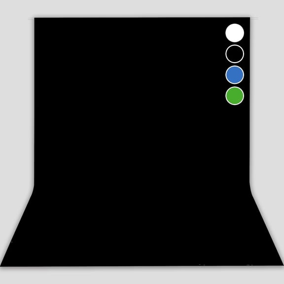 Black BackdropVirtual Background SheetFabric Wrinkle Resistance Photo for Studio Shooting Props6x9FT