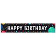 thumbnail image 1 of Black Background Happy Birthday Banner with Colorful Party Elements Backdrop Party Supplies for Birthday Party Decorations Photography Props Birthday Decoration, 1 of 8