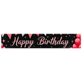 thumbnail image 1 of Black Background Happy Birthday Banner with Pink Balloons and Glitter Party Decorations Backdrop Ideal for Birthday Party Celebrations Photography Props and Home Decor, 1 of 7