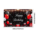 thumbnail image 1 of Black Background Happy Birthday Banner with Star Balloons and Gift Boxes Party Backdrop Decor for Birthday Parties Photography Props Celebrations Decorations, 1 of 8