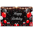 thumbnail image 1 of Black Background Happy Birthday Banner with Star Balloons and Gift Boxes Party Backdrop Decor for Birthday Parties Photography Props Celebrations Decorations, 1 of 7