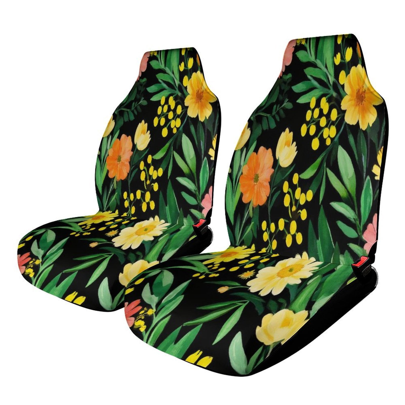 Cute Flower Floral Print Car Seat Covers