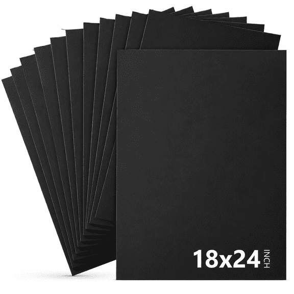 Black Backing Boards, 18x24 Uncut Mats Matboards