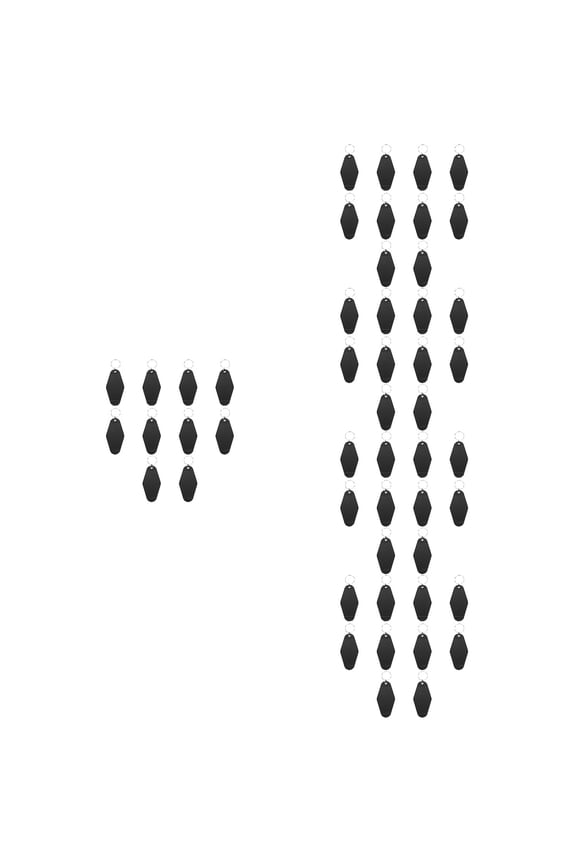 Black Backpack Key Fob 50 Pcs Identifiers Diamond Listing Blank Plastic Travel