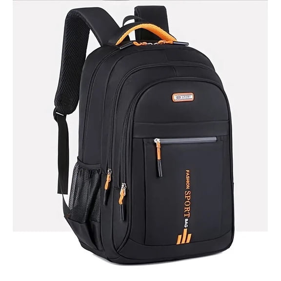 Black Backpack Rucksack Large Mens Womens Bag Travel Work Hiking School Sports