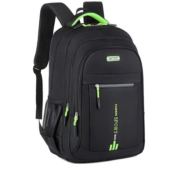 Black Backpack Rucksack Large Mens Womens Bag Travel Work Hiking School Sports