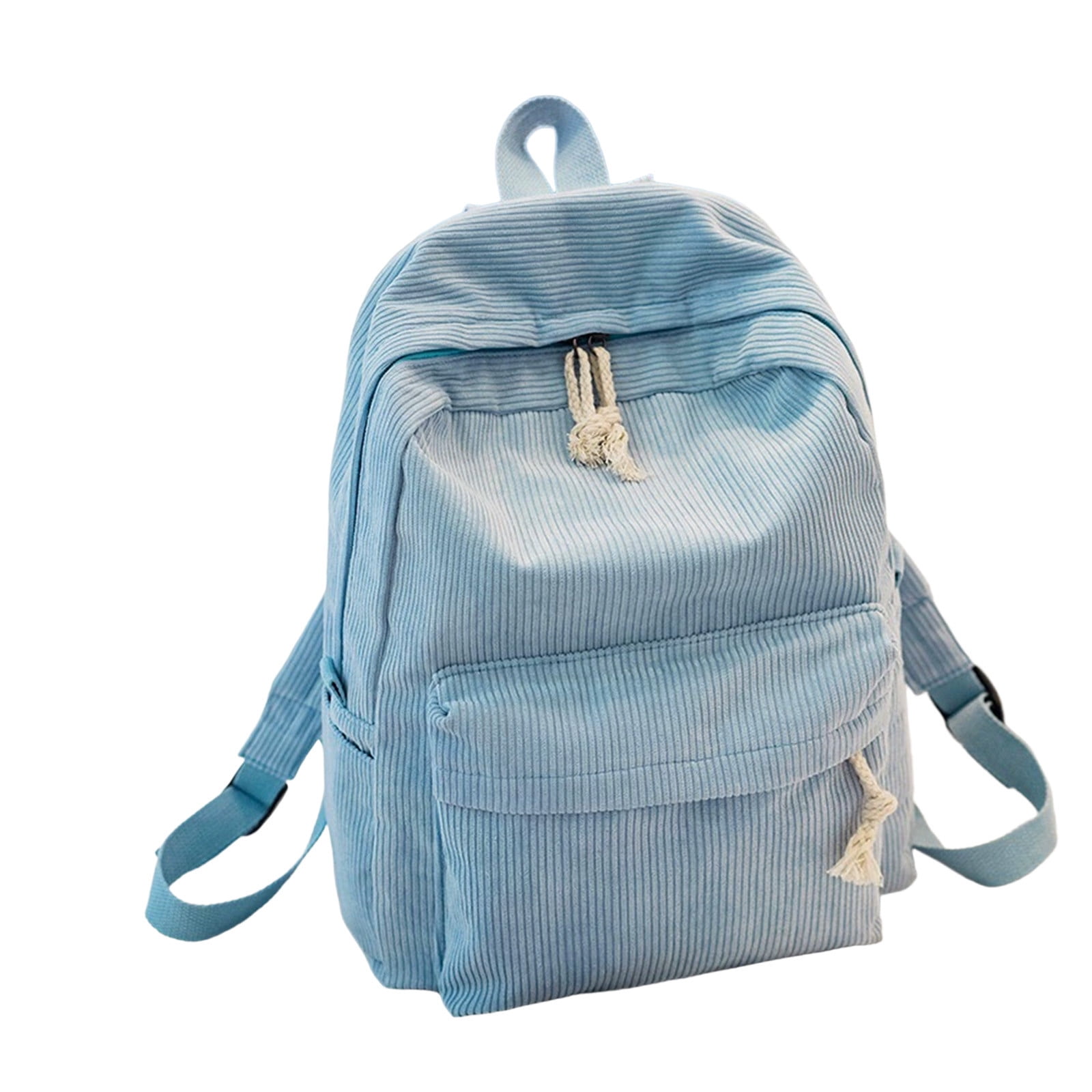 Black Backpack for School Korean Version Corduroy Striped 40x28x12cm ...