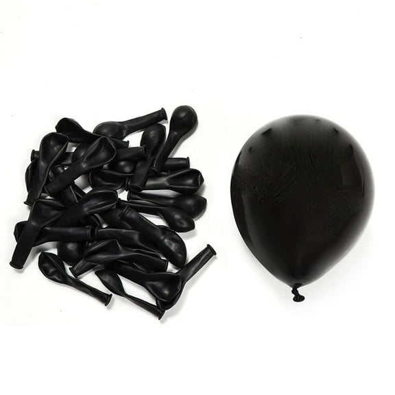 Black Balloons Latex Party Balloons - 100 Packs 12 inches Matte Black Helium Balloons for Black Themed Birthday Graduation Bridal Shower Halloween Party Decorations