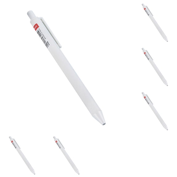 Black Ballpoint Pen, 0.5mm Fine Point Retractable Writing Tool, Smooth Ink For Journaling And Note Taking, Comfortable Grip Design (Red ,6pcs)