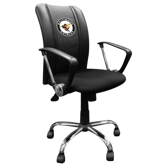 Black Baltimore Orioles Logo Curve Task Chair
