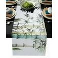 thumbnail image 1 of Black Bamboo Bamboo Leaves Table Runner Wedding Table Decoration Home Decor Kitchen Table Runners, 1 of 6