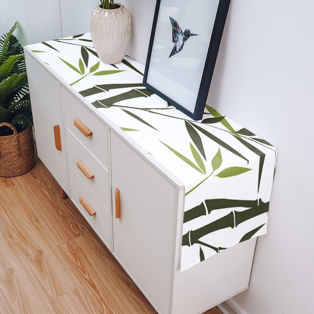 Black Bamboo Bamboo Leaves Table Runner Wedding Table ration Home r