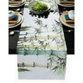 Black Bamboo Bamboo Leaves Table Runner Wedding Table ration Home r