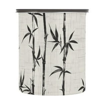 Black Bamboos Airtight Coffee Bean Canister 30oz Food Storage Containers with Lids For Gournd, Tea, Sugar, Flour, Rice, Cereal, Candy Cookie Jar