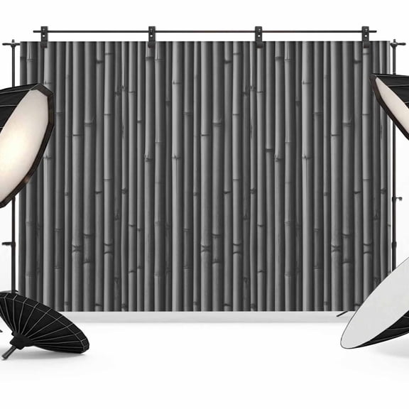 Black Bamboos Photography Backdrop 7x5FT, Natural Vintage Bamboos Tree Plant Image Photo Backdrops, Background for Photography Studio Photo Studio Background, Back Drop for Photoshoot