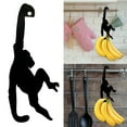 thumbnail image 1 of Black Banana Monkey Hook Rack, Metal Hanging Storage Organizer for Kitchen Bathroom Bedroom Multi-Use Hanging Storage Organizer Kitchen Organizer Bathroom Storage, Creative Fun Gift with Durable, 1 of 9