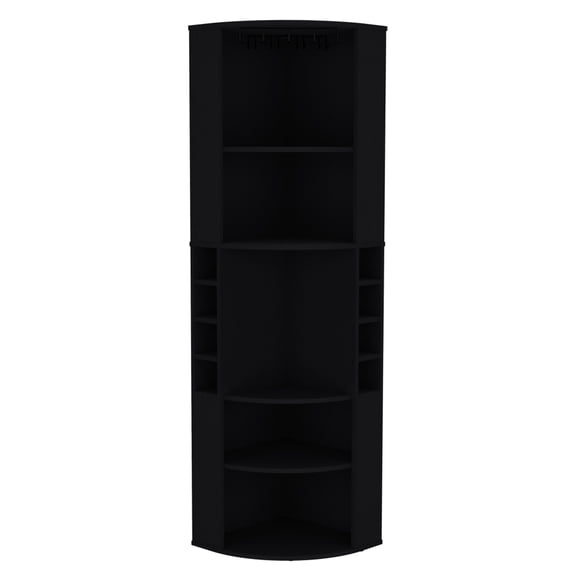 Black Bar Cabinet - Equipped With Ample Shelving And A Structure Elegant Storage With Space An Exquisite Look