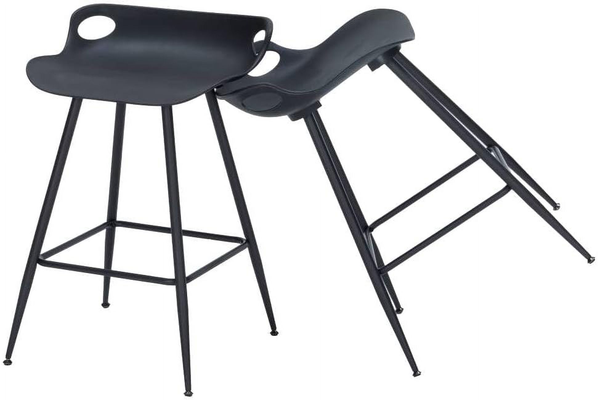 Black Bar Stools Set of 2 - Modern Bar Stools Set of 2,Backless Counter