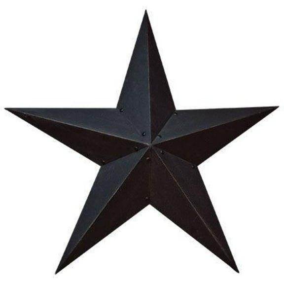 The Hearthside Collection CWI Gifts Metal Barn Star - 36 inch Galvanized Hanging Star - Farmhouse Wall Decor - Black
