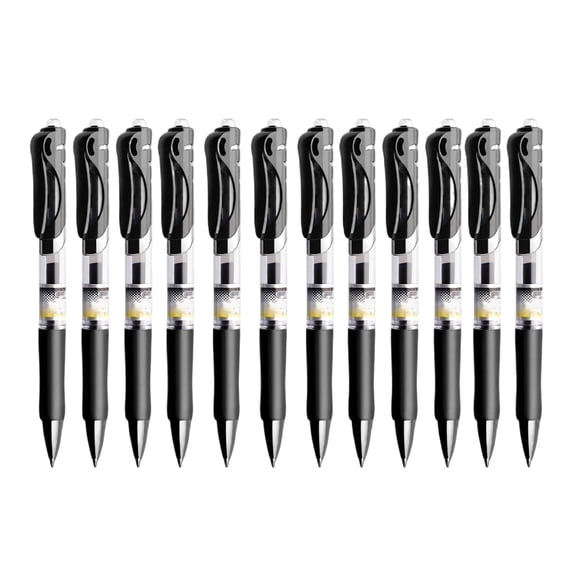 Black Barrel, Medium Point (0.7mm), Black Gel Ink, 12 Count - Hospital Home, Office, Writing, Note-Taking, Teacher Supplies