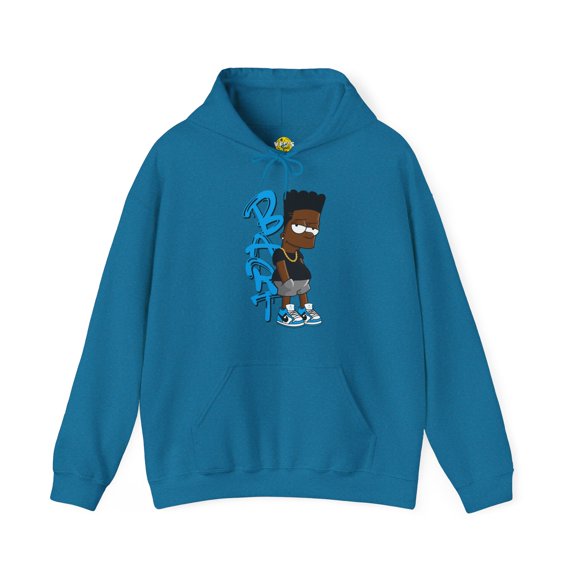 Black Bart Simpson Hoodie - Blue, Vintage Cartoon Sweatshirt, 90s Nostalgia