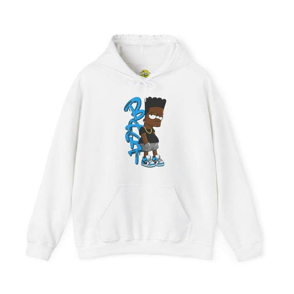 Black Bart Simpson Hoodie - Blue, Vintage Cartoon Sweatshirt, 90s Nostalgia