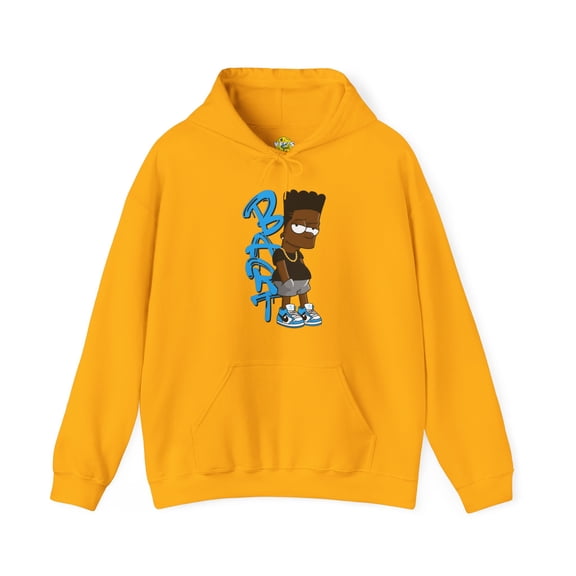 Black Bart Simpson Hoodie - Blue, Vintage Cartoon Sweatshirt, 90s Nostalgia