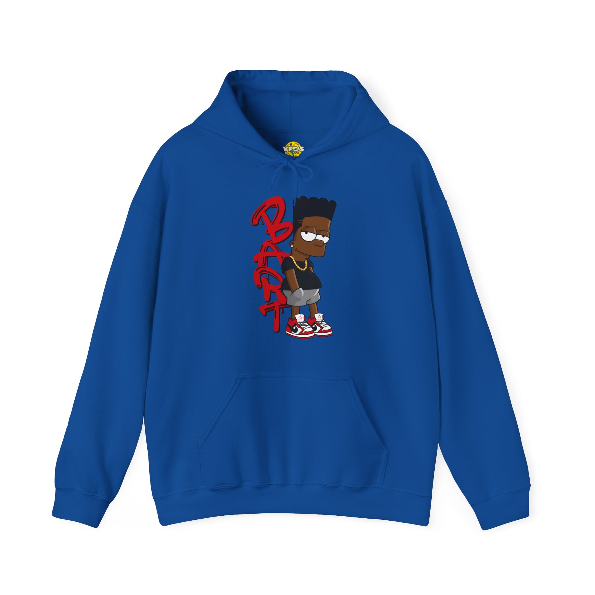 Black Bart Simpson Hoodie - Red, Vintage Cartoon Sweatshirt, 90s ...