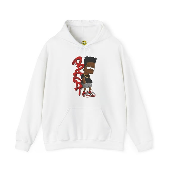 Black Bart Simpson Hoodie - Red, Vintage Cartoon Sweatshirt, 90s Nostalgia