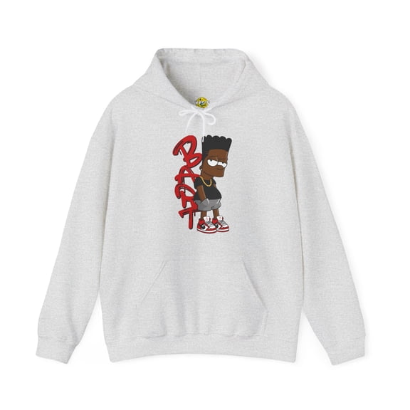 Black Bart Simpson Hoodie - Red, Vintage Cartoon Sweatshirt, 90s Nostalgia