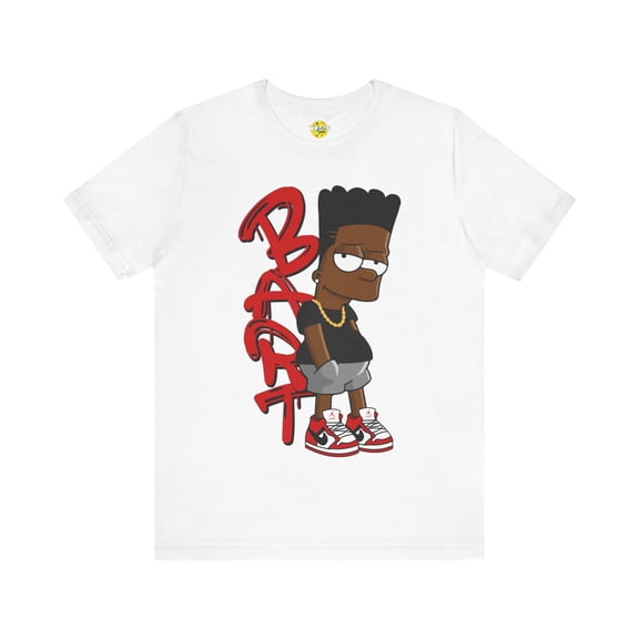 Black Bart Simpson TShirt - Red, Urban Streetwear, Vintage Cartoon Shirt